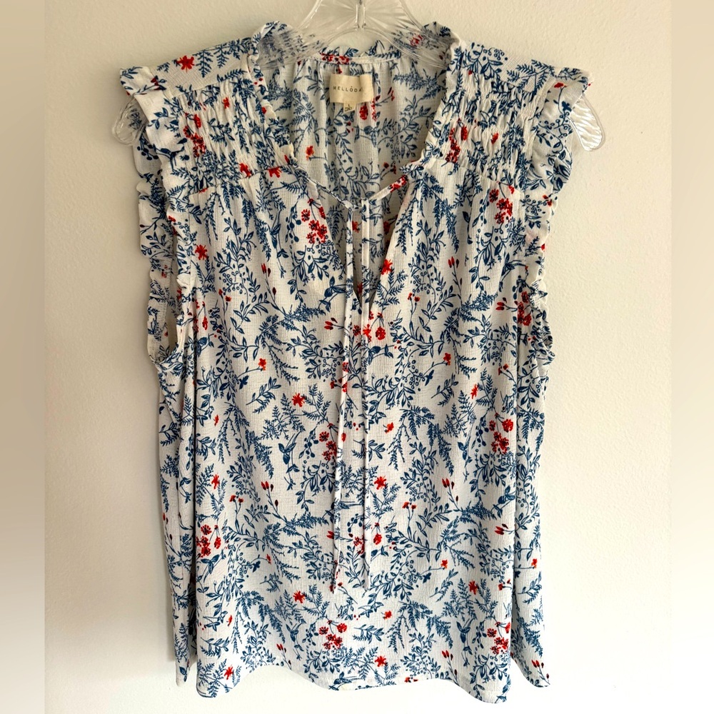 melloday sleeveless top with tie